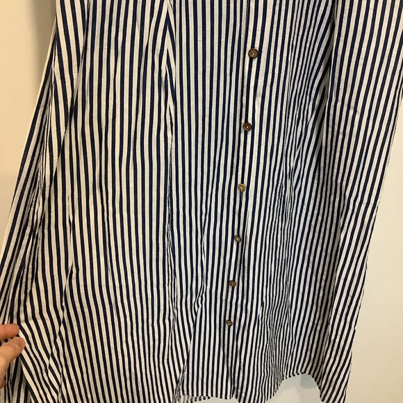 NWT ECOWISH Womens Striped Summer Midi dress V-neck Blue White size XL - Picture 5 of 10